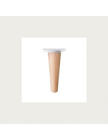 PATA CONICA RECTA 150MM BARNIZ/PLATO METAL BLANCO