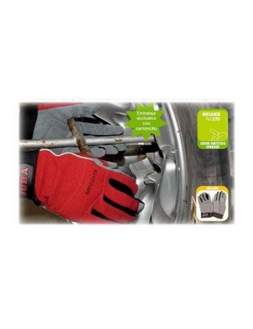GUANTE MECANICO SINTETICO MECANIX ROJO T/8 PAR