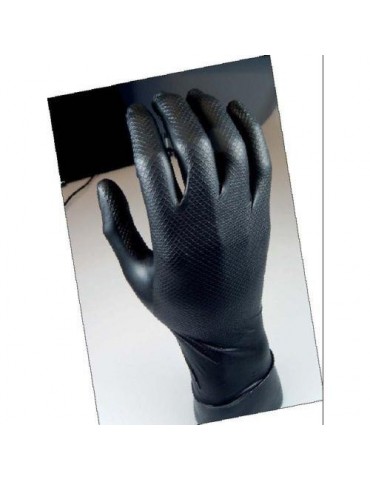GUANTE DESECHABLE NITRILO NEGRO GRIPPAZ 580 NR S
