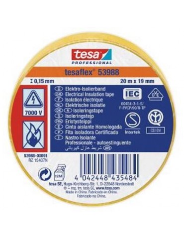 CINTA AISLANTE 20X19 AMARILLA 53988-91