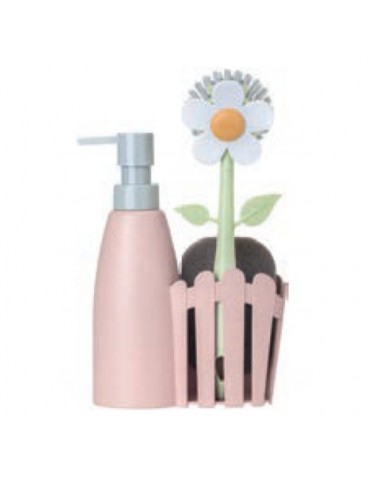 SET FREGADERO FLORGANIC ROSA 11098