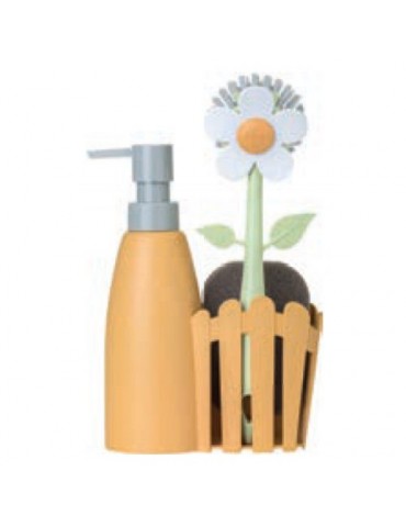 SET FREGADERO FLORGANIC NARANJA 11103