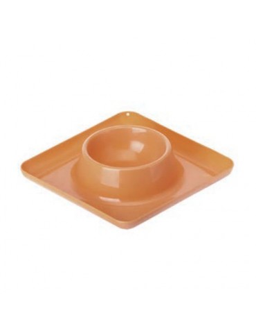 COMEDERO WALL OFF PETS CLUB PEQUEÑO NARANJA 11590