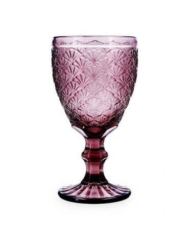 COPA VIDRIO ROSA RELIEVE ROSE MOON (CAJA-6UND)