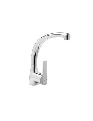 GRIFO MONOMANDO FREGADERO CAÑO FUNDIDO CROMO ANTIC