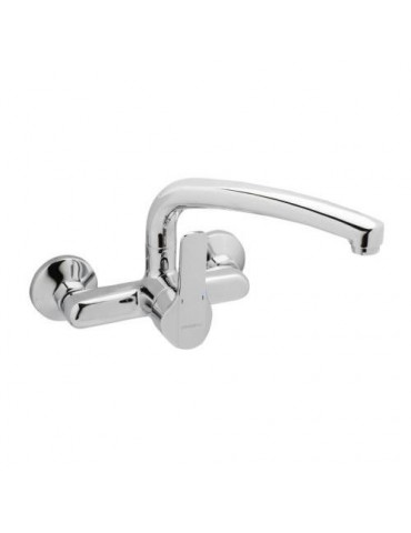 GRIFO K8 FREGADERO MURAL 15CM MONOMANDO CROMADO
