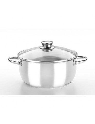 CACEROLA CON TAPA CRISTAL 24 CM. OPTIMA M451124