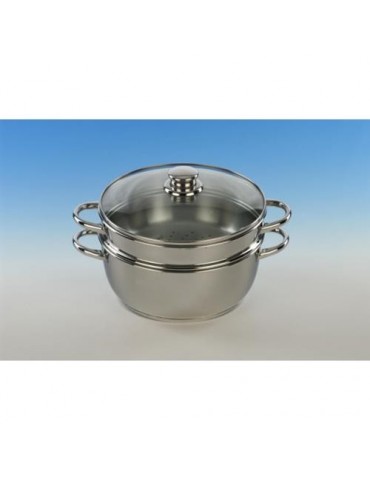 SET VAPOR CON TAPA CRISTAL 24 CM. OPTIMA