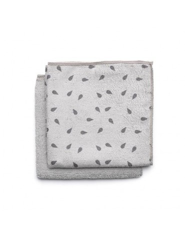 SET 2 PAÑOS DE COCINA MICROFIBRA 30X30CM GRIS