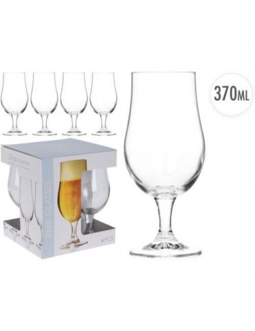SET 4 COPAS CRISTAL CERVEZA  37 CL.