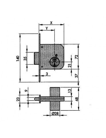 CERRADURA EMBUTIR 51-60 HL