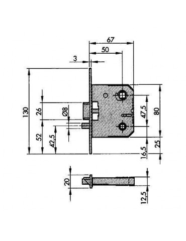 PICAPORTE CON CONDENA 510 HL