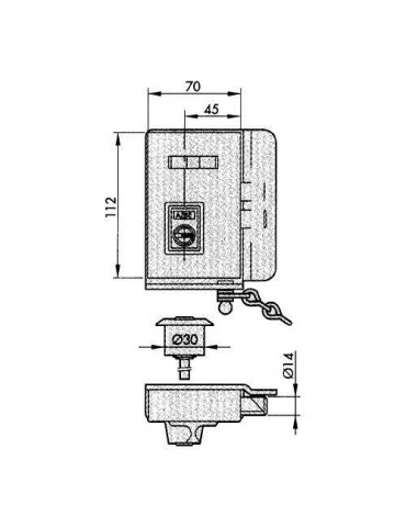 CERRADURA SEGURIDAD 10C HS-3 HN IZDA.