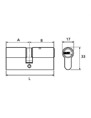 CILINDRO SEGURIDAD M650/30/30N TESA