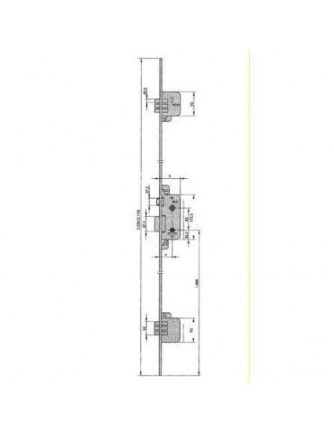 CERRADURA SEGURIDAD 8922-80 AL YL6 70 CC M3
