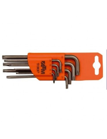 JUEGO 8 LLAVES TORX LARGA ACODADA A1401