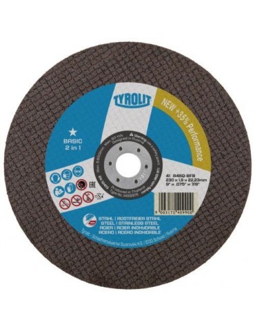 DISCO CORTE PLANO INOX BASIC 230X1.9X22.23