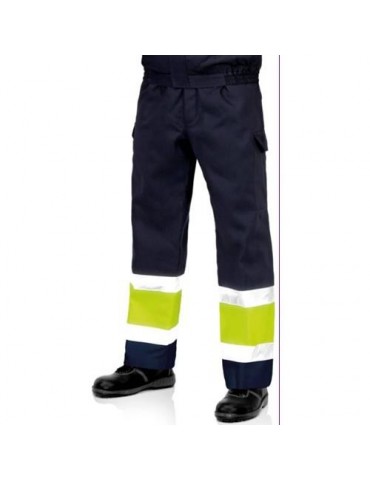 PANTALON ALTA VISIBILIDAD TERGAL AZUL MARINO T-42