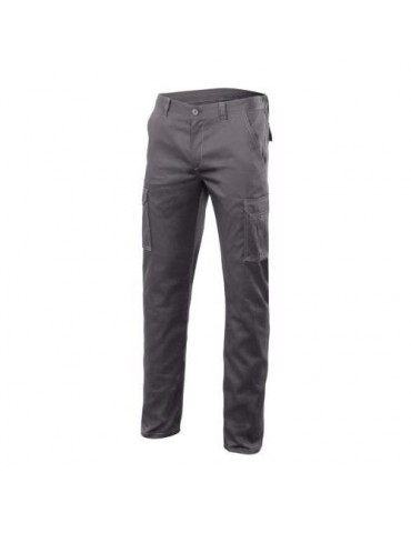 PANTALON ALGODON/FIBRA/POLIESTER STRETCH GRIS  T38