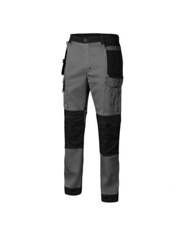 PANTALON CANVAS STRETCH GRIS/NEGRO T/  M