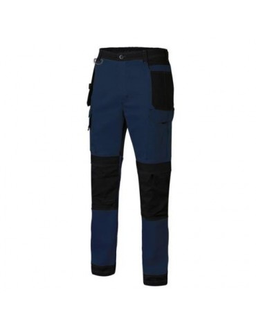 PANTALON CANVAS STRETCH AZUL MAR./NEGRO T-  M