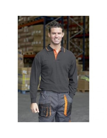 POLO TOP RANGE MANGA LARGA CON BOLSILLO 618 XXL