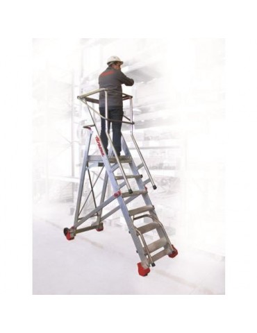 ESCALERA CON PLATAFORMA Y RUEDAS 170 CM. 200/SMT