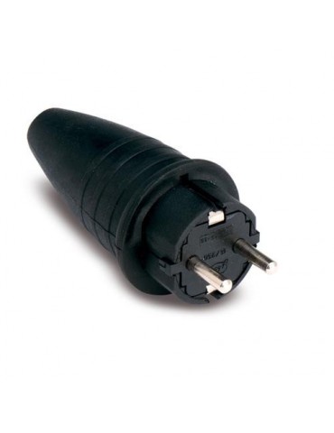 CLAVIJA MACHO TT. 16 AH. 250 V. GOMA NEGRA