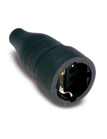 CLAVIJA HEMBRA GOMA TT. 16 AH. 250 V. NEGRA