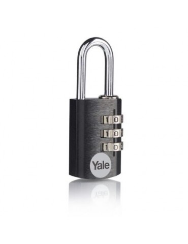 CANDADO COMBIN. ALUM. 30MM. NEGRO YE3CB/28/126/BK