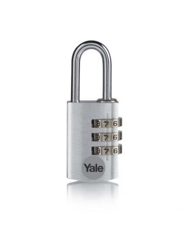 CANDADO COMBIN. ALUM. 30MM. PLATA YE3CB/28/126/S