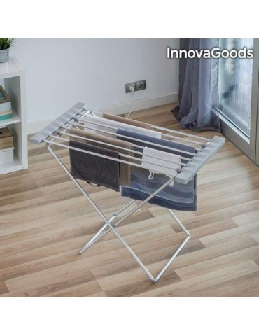 TENDEDERO ELECTRICO PLEGABLE 120W GRIS 8 BARRAS
