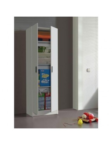 ARMARIO MULTIUSOS 2 PUERTAS BCO. 180X58,5X37 7144O