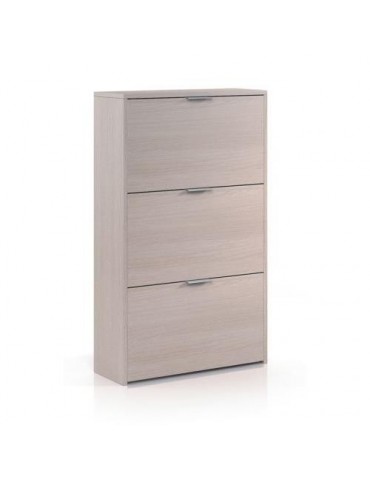 ZAPATERO 3 PUERTAS 18 PARES ROBLE 60X113X22 LC7877