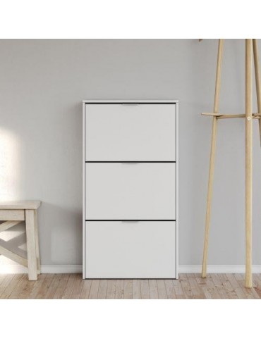 ZAPATERO 3 PUERTAS 18 PARES BLANCO 60X113X22CM