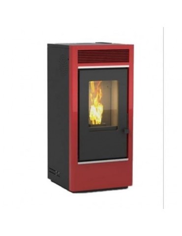 ESTUFA PELLET 12,60KW WIEN S1 PLUS ROJO S3000P