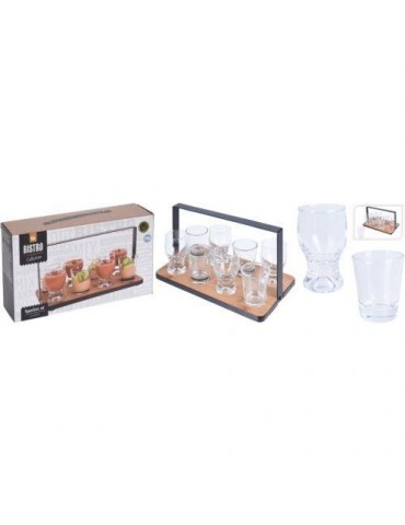 SET BANDEJA CON VASOS 9PZAS. 210000510
