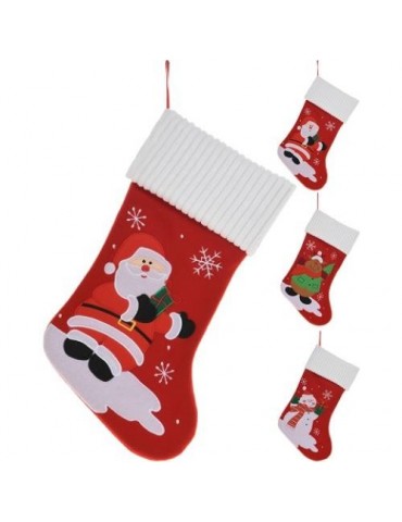 CALCETIN CON COLGADOR MOTIVOS NAVIDEÑOS  AAF201100