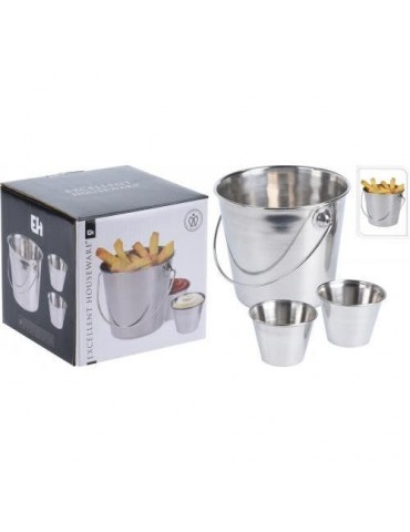 SET 3 PIEZAS PARA APERITIVOS ACERO INOX. A12405130