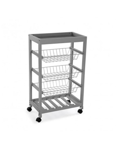VERDULERO ACERO 3 CESTAS GRIS 998230 095