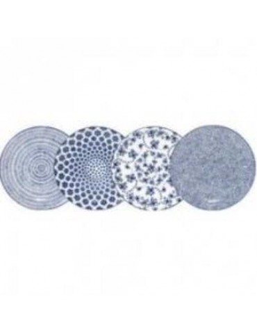 VAJILLA PORCELANA 12 PIEZAS AZUL 691700