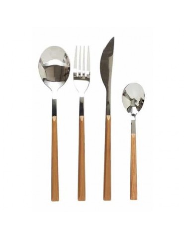CUBERTERIA 16 PZAS EFECTO MADERA KA5991