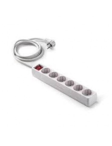 BASE 6 TOMAS TT C/CABLE 5M BLANCO 9/906
