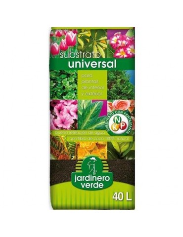SUBSTRATO UNIVERSAL JARDINERO VERDE 40L.