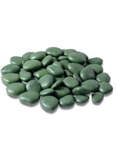 PIEDRAS DECORATIVAS PLASTICO (24UDS)  VERDES