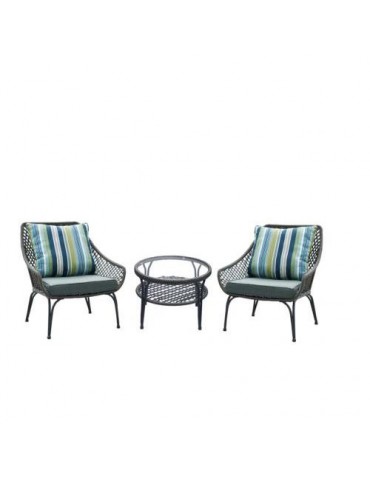 SET GANDIA (1 MESA 2 SILLAS) RATAN PLANO GRIS