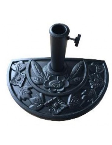 BASE PARASOL RESINA SEMICIRCULO 9KG  NEGRO  891304