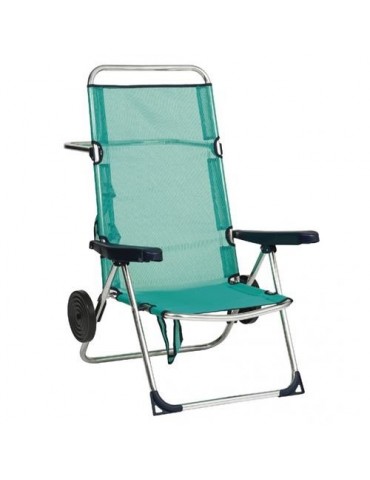 SILLA PLAYA ALTA ALUMINIO FIBRELINE CON RUEDAS