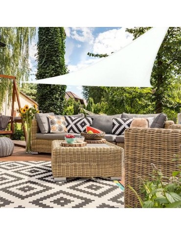 TOLDO SOMBREO TRIANGULAR POLIESTER 360CM BLANCO