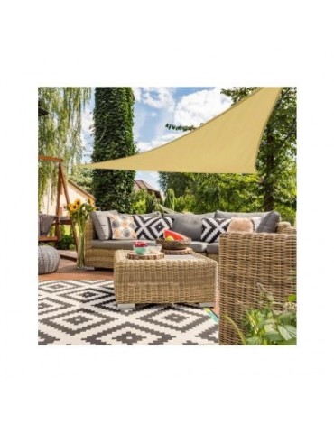 TOLDO SOMBREO TRIANGULAR POLIESTER 360CM CREMA